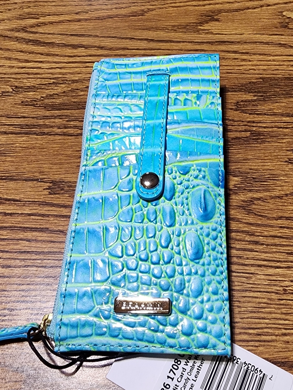 NWT Brahmin Credit Card Wallet in Cotton Candy Ombre